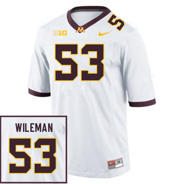 Men #53 Ben Wileman Minnesota Golden Gophers College Football Jerseys Sale-White - Click Image to Close